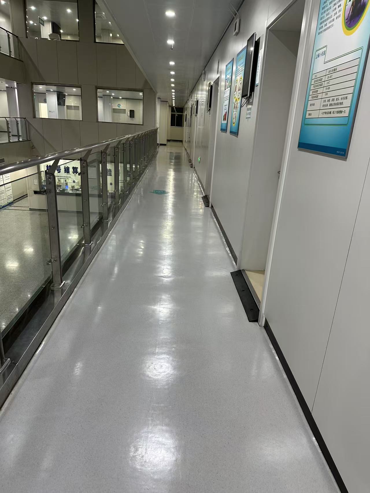 大理石地面打蜡作业详情（盐城五官科医院）